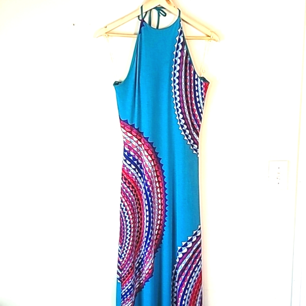 Maxi Women's Long Open String back Dress   SZ L